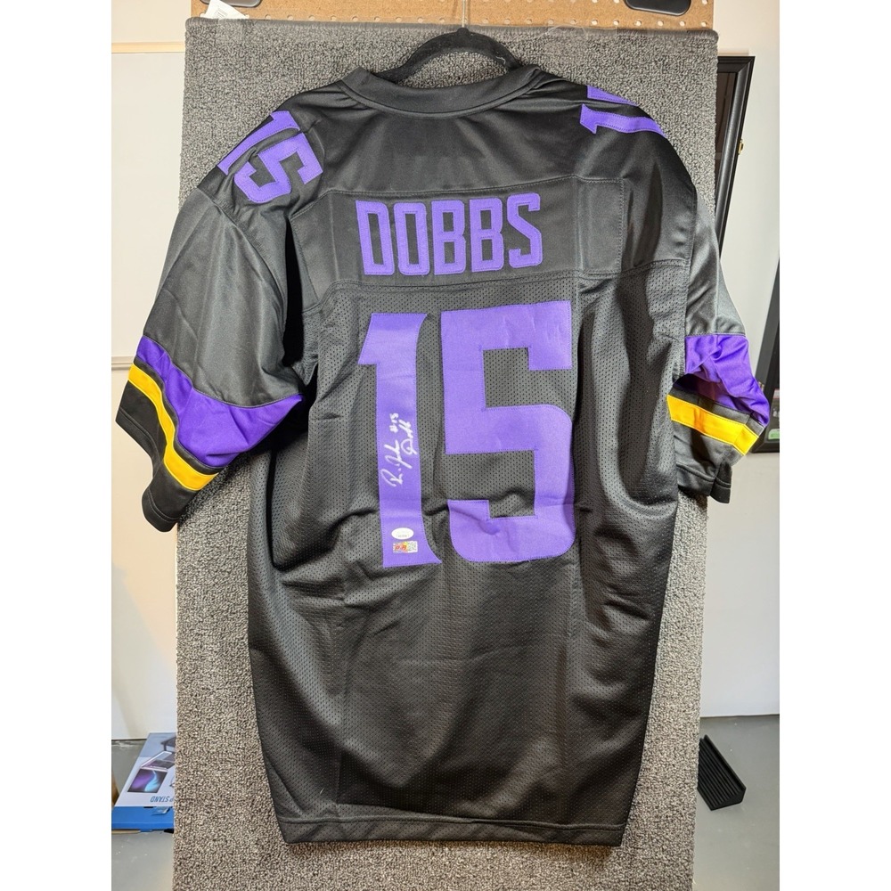 Joshua Dobbs Signed Jersey (JSA) White Minnesota Vikings Custom Football NFL